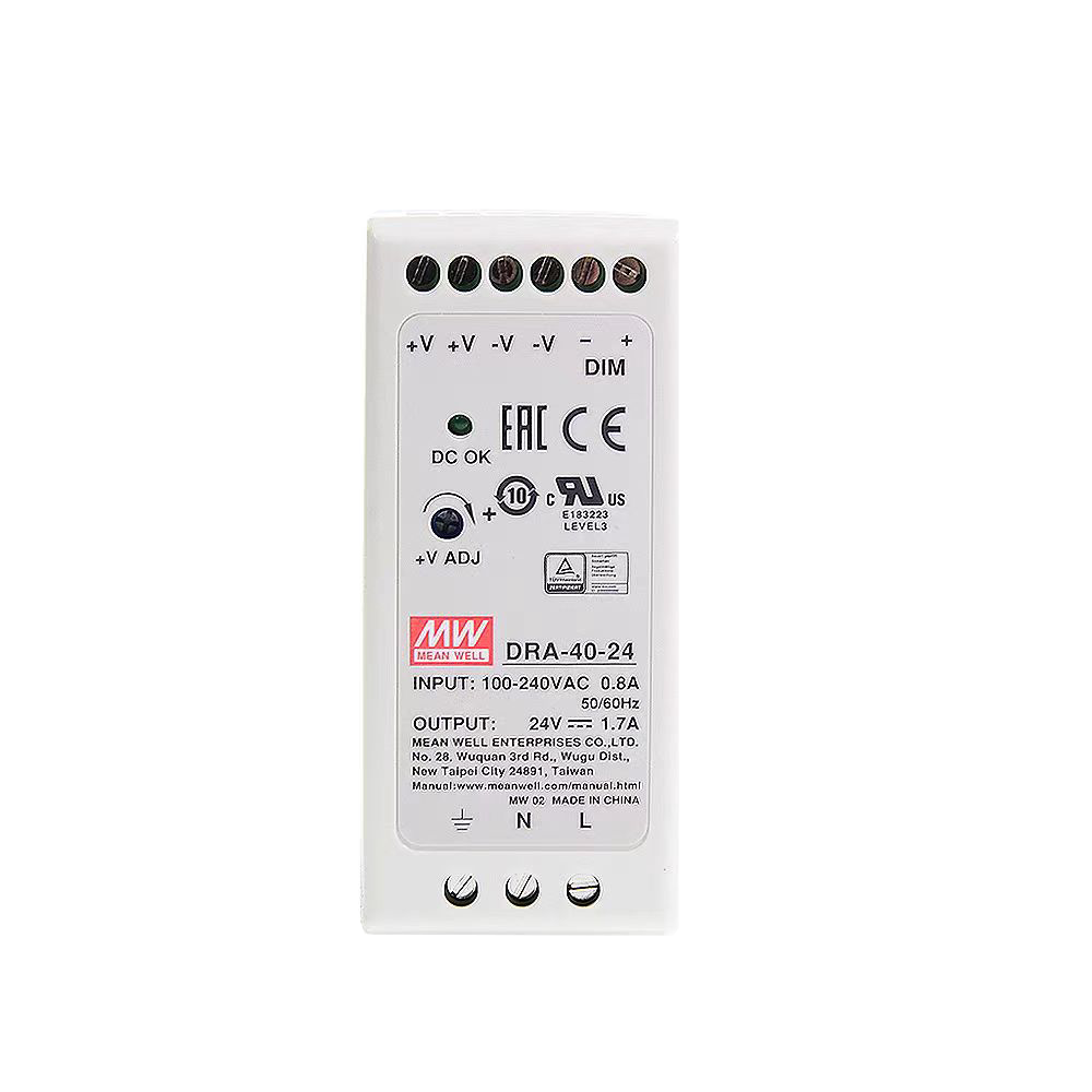 DRA-40-24明纬导轨电源