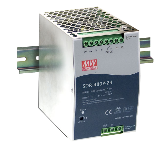 明纬SDR-480P系列导轨型PFC并联电源