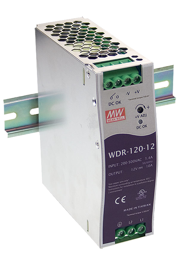 WDR-120-24明纬导轨式电源
