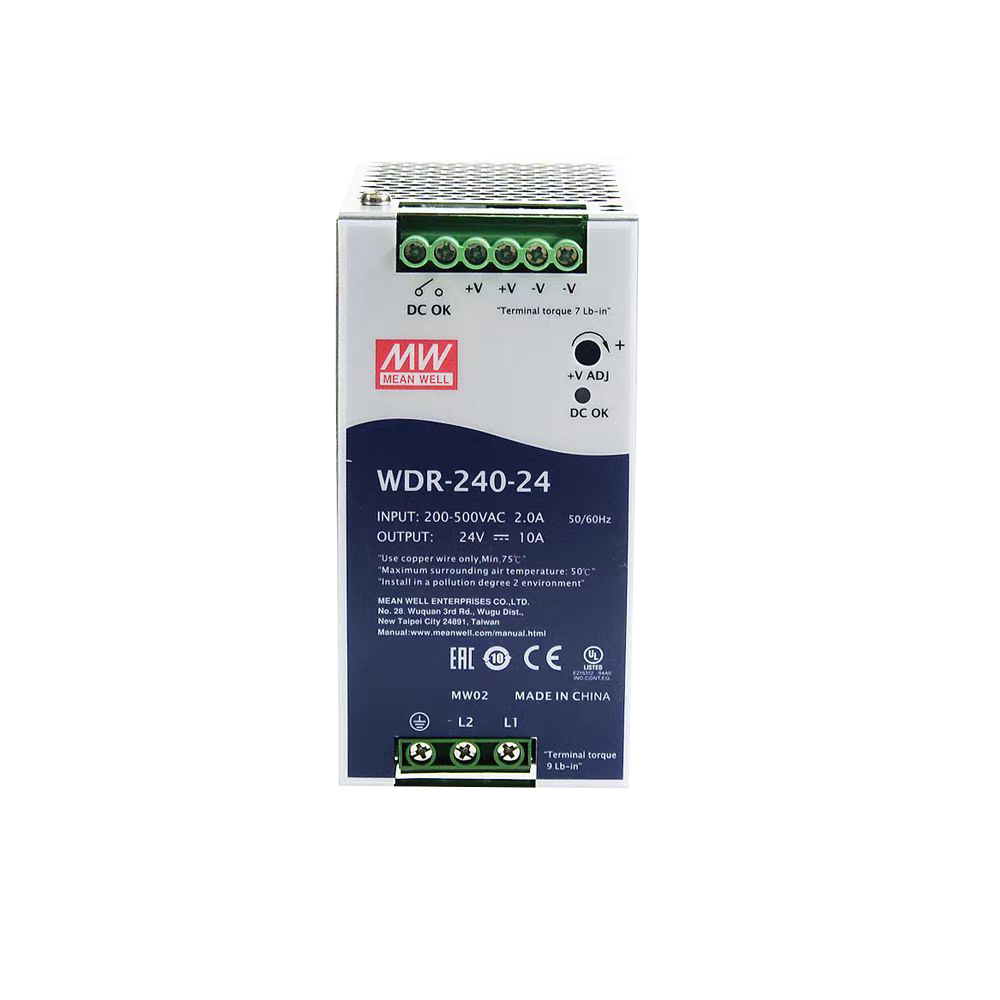 导轨式明纬电源WDR-240-24