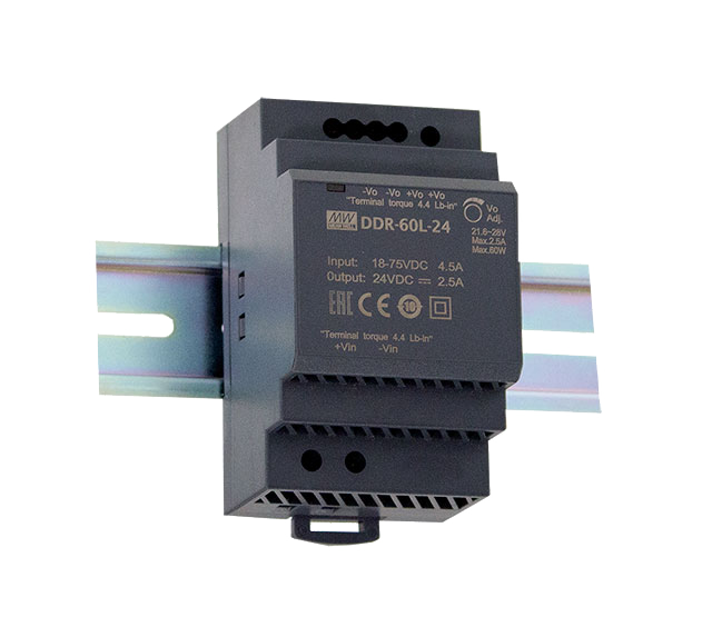 明纬电源DDR-60系列60W导轨型DC-DC转换器