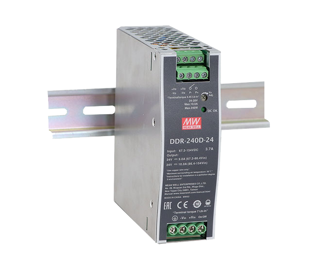 明纬电源DDR-240系列240W导轨型DC-DC转换器