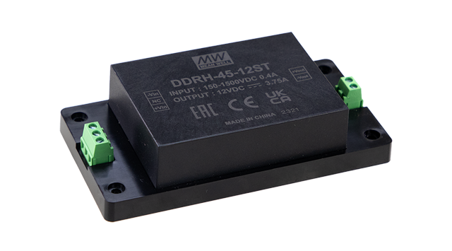 明纬电源DDRH-45系列150~1500Vdc超宽输入DC-DC转换器