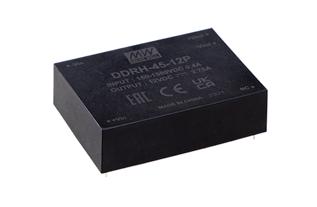 明纬电源DDRH-45系列150~1500Vdc超宽输入DC-DC转换器