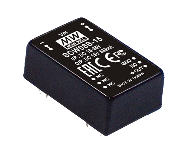 明纬电源SCW08系列8W DC-DC稳压单组输出转换器