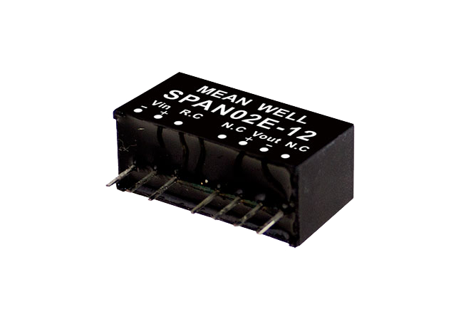 明纬电源SPAN02单组DPAN02双组2W SIP封装DC-DC稳压转换器